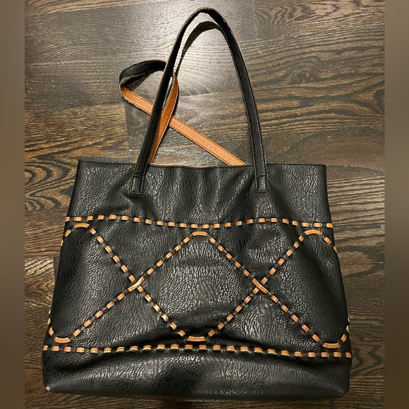 Tan & black reversible tote, Nordstrom BP - Picture 2 of 4